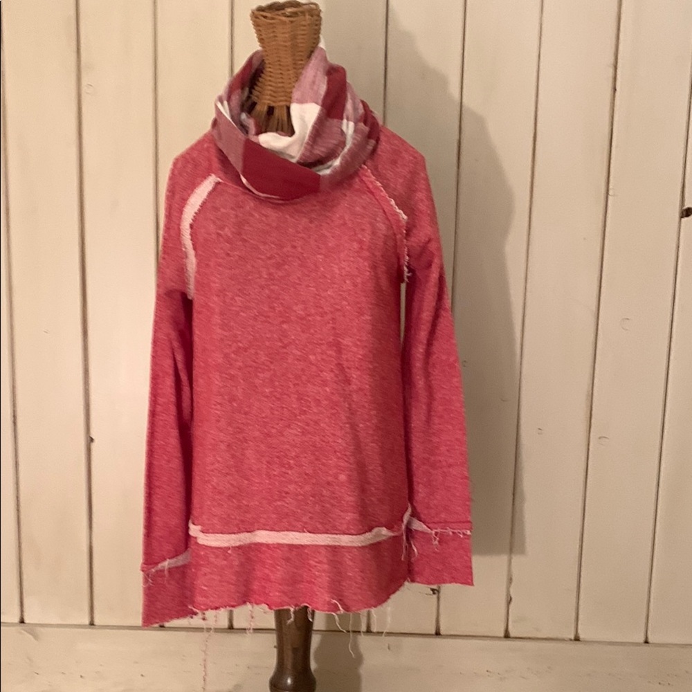 SUN & MOON DECONSTRUCTED LONG SLEEVED COWL NECK